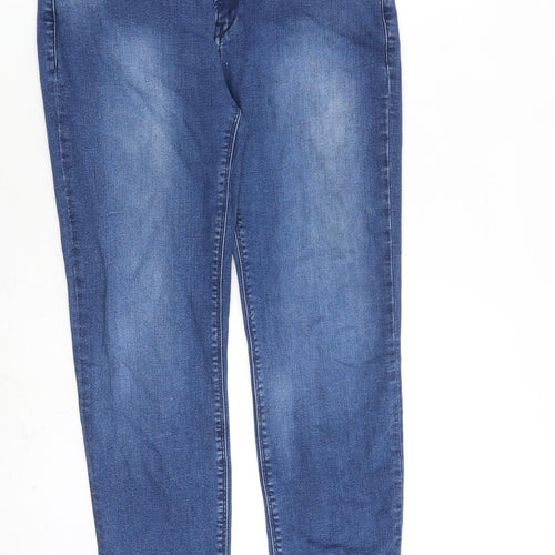 Replay Womens Blue Cotton Straight Jeans Size 32 in L30 in Regular Zip