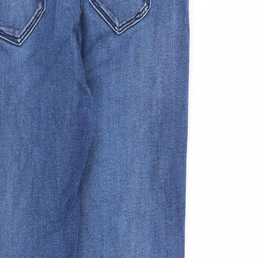 Replay Womens Blue Cotton Straight Jeans Size 32 in L30 in Regular Zip