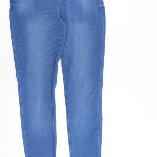 Denim & Co. Womens Blue Cotton Skinny Jeans Size 12 L34 in Regular Zip