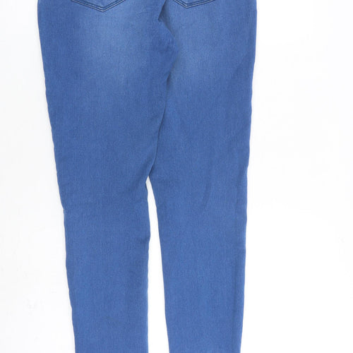 Denim & Co. Womens Blue Cotton Skinny Jeans Size 12 L34 in Regular Zip