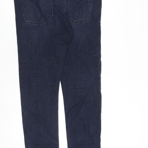 Calvin Klein Mens Blue Cotton Straight Jeans Size 32 in L36 in Slim Zip