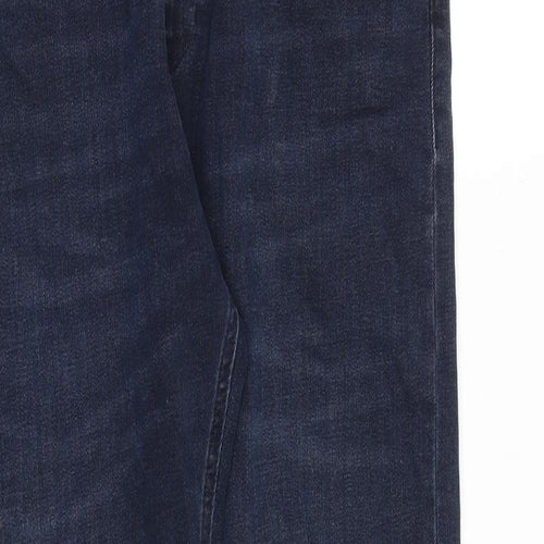 Calvin Klein Mens Blue Cotton Straight Jeans Size 32 in L36 in Slim Zip