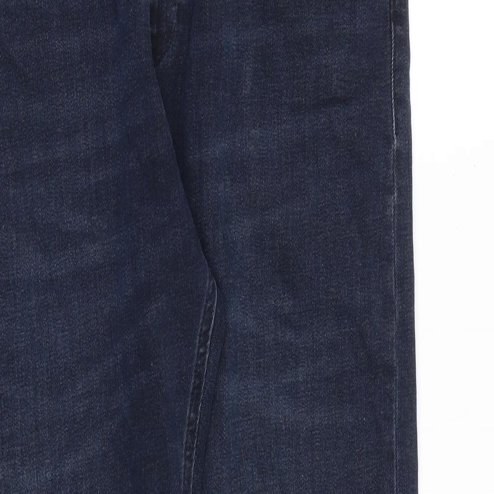 Calvin Klein Mens Blue Cotton Straight Jeans Size 32 in L36 in Slim Zip