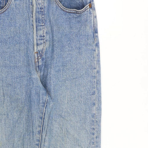Levi's Mens Blue Cotton Straight Jeans Size 28 in L26 in Regular Button