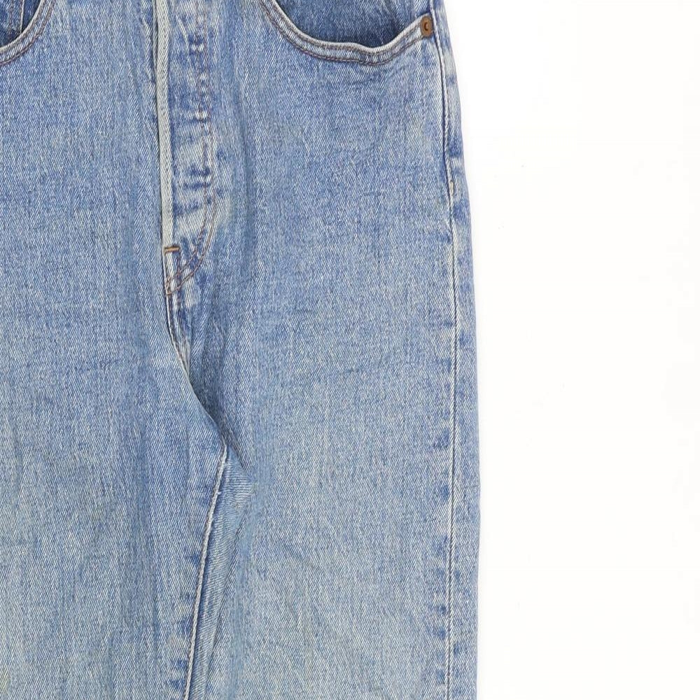 Levi's Mens Blue Cotton Straight Jeans Size 28 in L26 in Regular Button