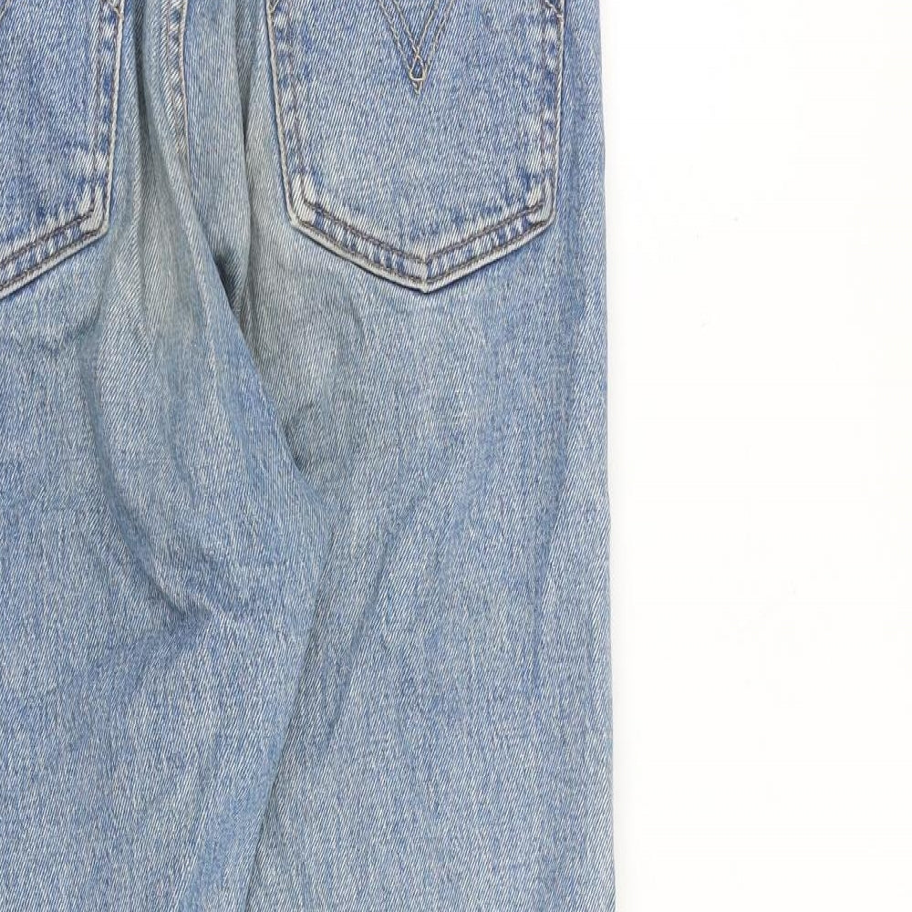 Levi's Mens Blue Cotton Straight Jeans Size 28 in L26 in Regular Button