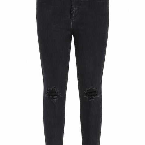 New Look Womens Black Cotton Skinny Jeans Size 8 L26 in Slim Zip