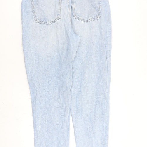 Denim & Co. Womens Blue Cotton Tapered Jeans Size 12 L28 in Regular Zip