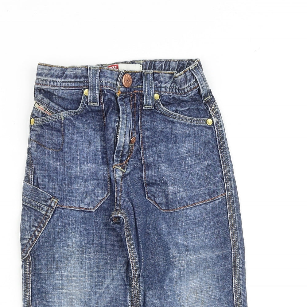 Diesel Baby Blue 100% Cotton Cropped Jeans Size 18 Months Zip