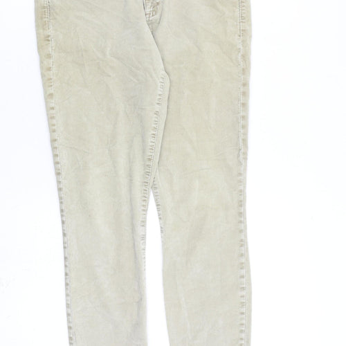 Gap Womens Beige Cotton Trousers Size 30 in L29 in Regular Zip