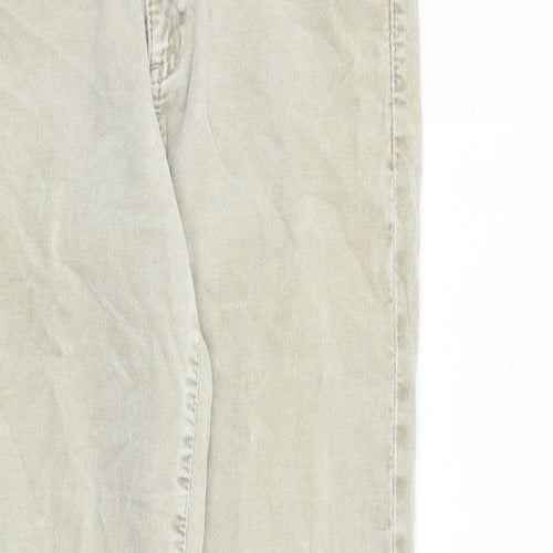 Gap Womens Beige Cotton Trousers Size 30 in L29 in Regular Zip
