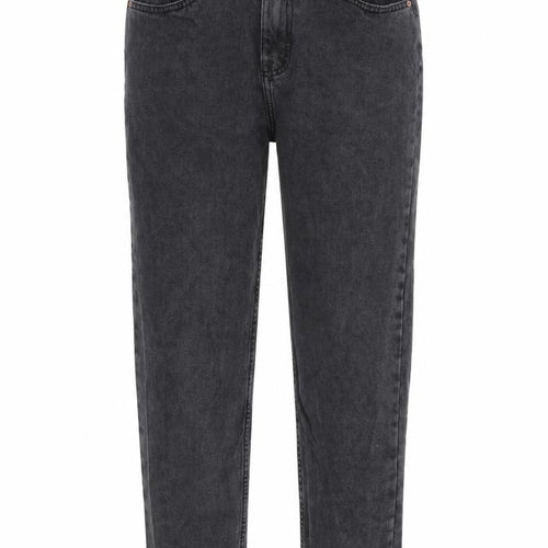Denim & Co. Womens Grey Cotton Tapered Jeans Size 8 L26 in Regular Zip