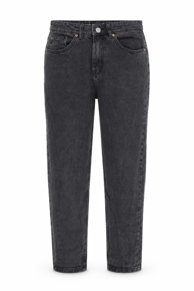 Denim & Co. Womens Grey Cotton Tapered Jeans Size 8 L26 in Regular Zip