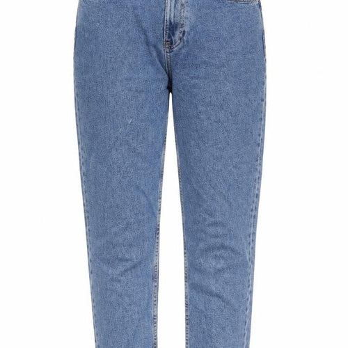 Zara Womens Blue Cotton Tapered Jeans Size 8 L28 in Regular Zip