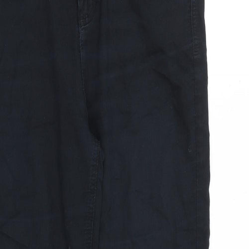 Marks and Spencer Womens Black Cotton Skinny Jeans Size 14 L30 in Slim Zip