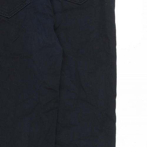Marks and Spencer Womens Black Cotton Skinny Jeans Size 14 L30 in Slim Zip