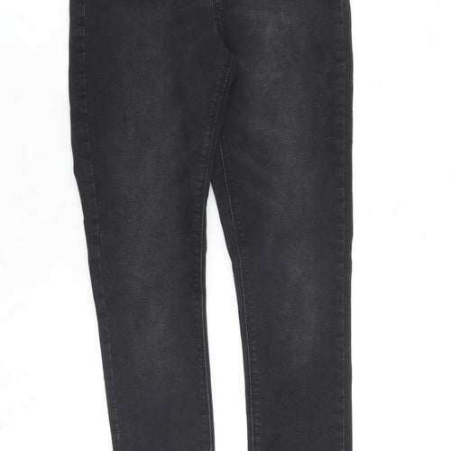 Denim & Co. Womens Black Cotton Skinny Jeans Size 8 L28 in Regular Zip