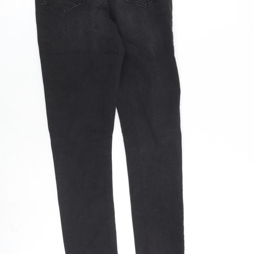 Denim & Co. Womens Black Cotton Skinny Jeans Size 8 L28 in Regular Zip