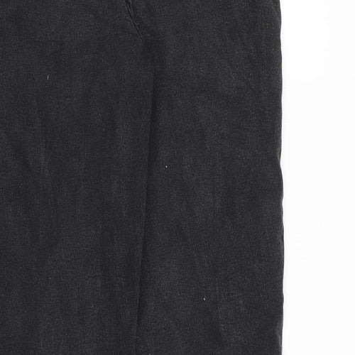 Marks and Spencer Womens Grey Cotton Straight Jeans Size 18 L31 in Regular Zip