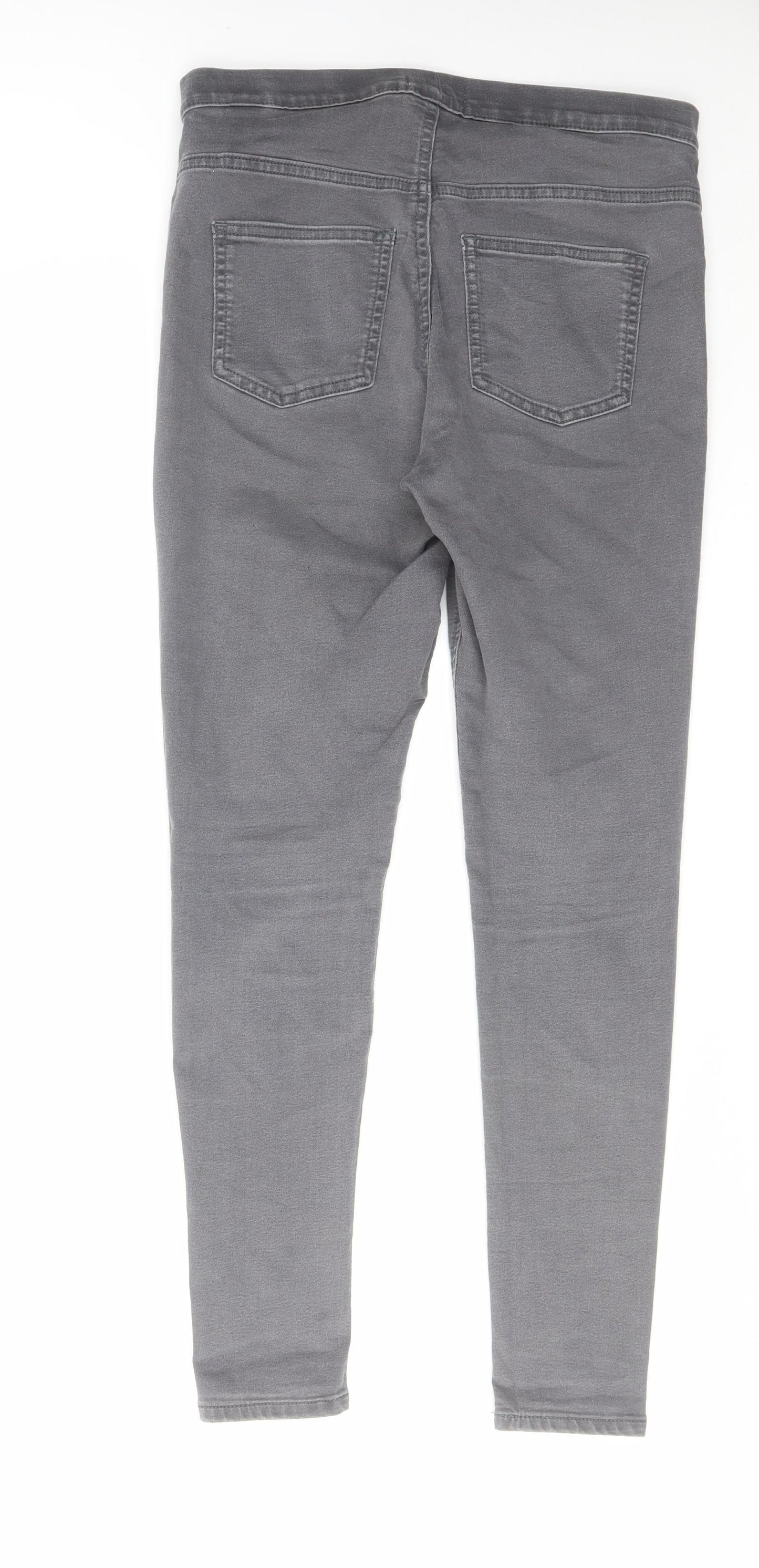 Marks and Spencer Womens Grey Cotton Jegging Jeans Size 12 L28 in Regular