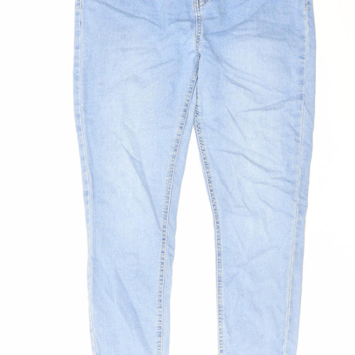 Denim & Co. Womens Blue Cotton Skinny Jeans Size 16 L28 in Regular Zip
