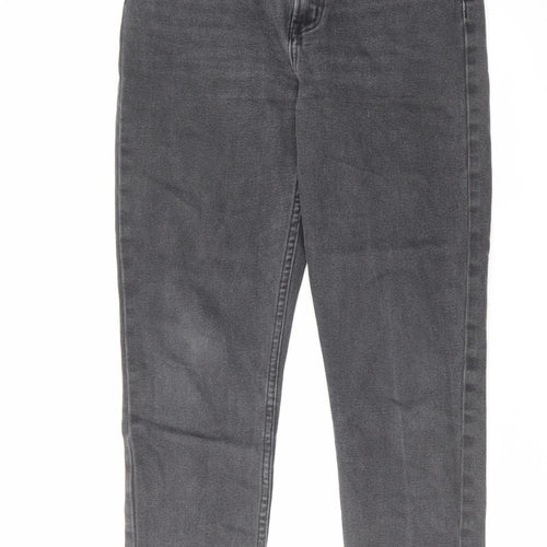 Only Womens Grey Cotton Tapered Jeans Size 30 in L32 in Regular Zip - Raw Hem