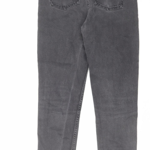 Only Womens Grey Cotton Tapered Jeans Size 30 in L32 in Regular Zip - Raw Hem