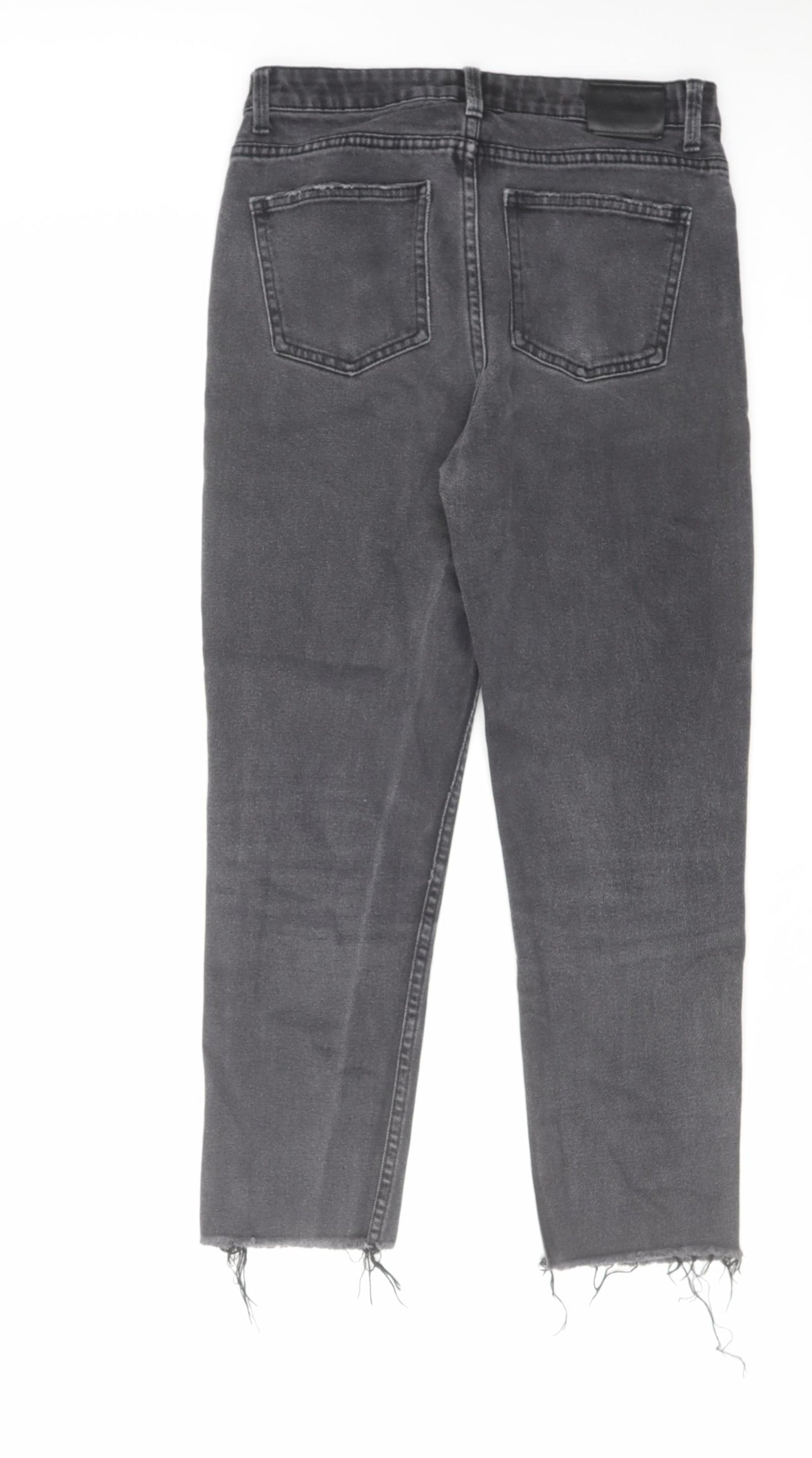 Only Womens Grey Cotton Tapered Jeans Size 30 in L32 in Regular Zip - Raw Hem