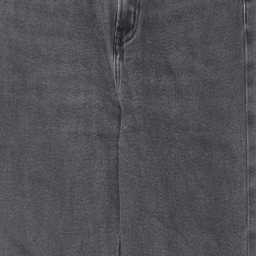Only Womens Grey Cotton Tapered Jeans Size 30 in L32 in Regular Zip - Raw Hem