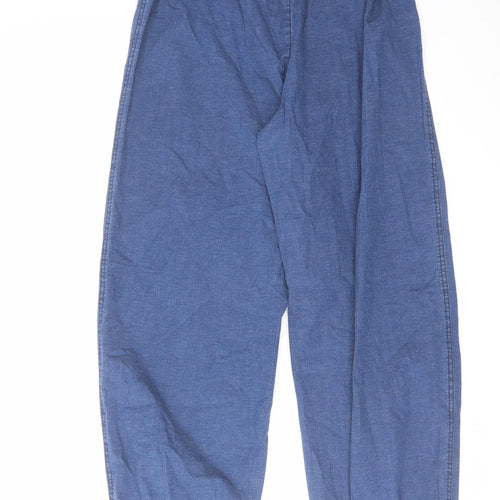 Denim & Co. Womens Blue Cotton Tapered Jeans Size XS L27 in Regular Drawstring