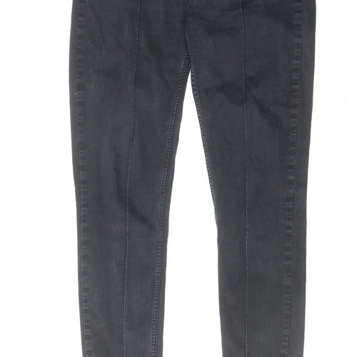 Pied A Terre Womens Black Cotton Skinny Jeans Size 10 L29 in Regular Zip