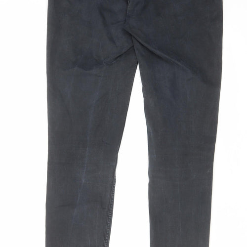 Pied A Terre Womens Black Cotton Skinny Jeans Size 10 L29 in Regular Zip