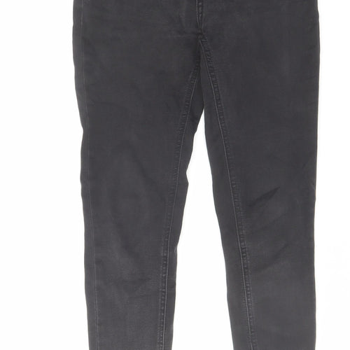 TU Womens Grey Cotton Skinny Jeans Size 10 L27 in Regular Zip