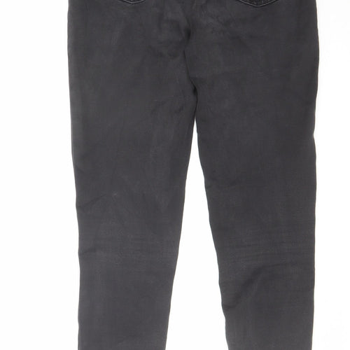 TU Womens Grey Cotton Skinny Jeans Size 10 L27 in Regular Zip