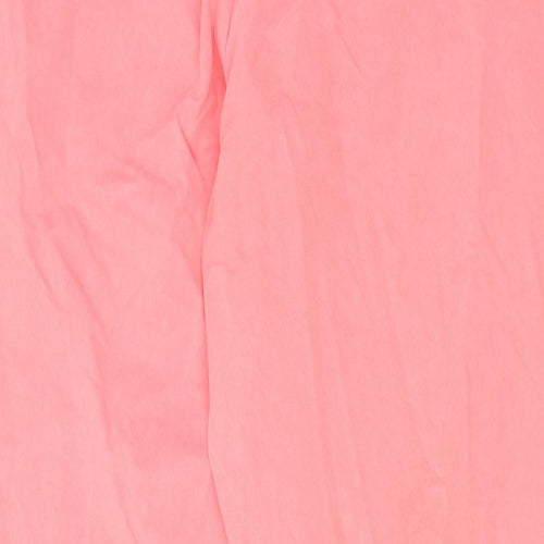 Marks and Spencer Womens Pink Cotton Chino Trousers Size 16 L28 in Regular Zip