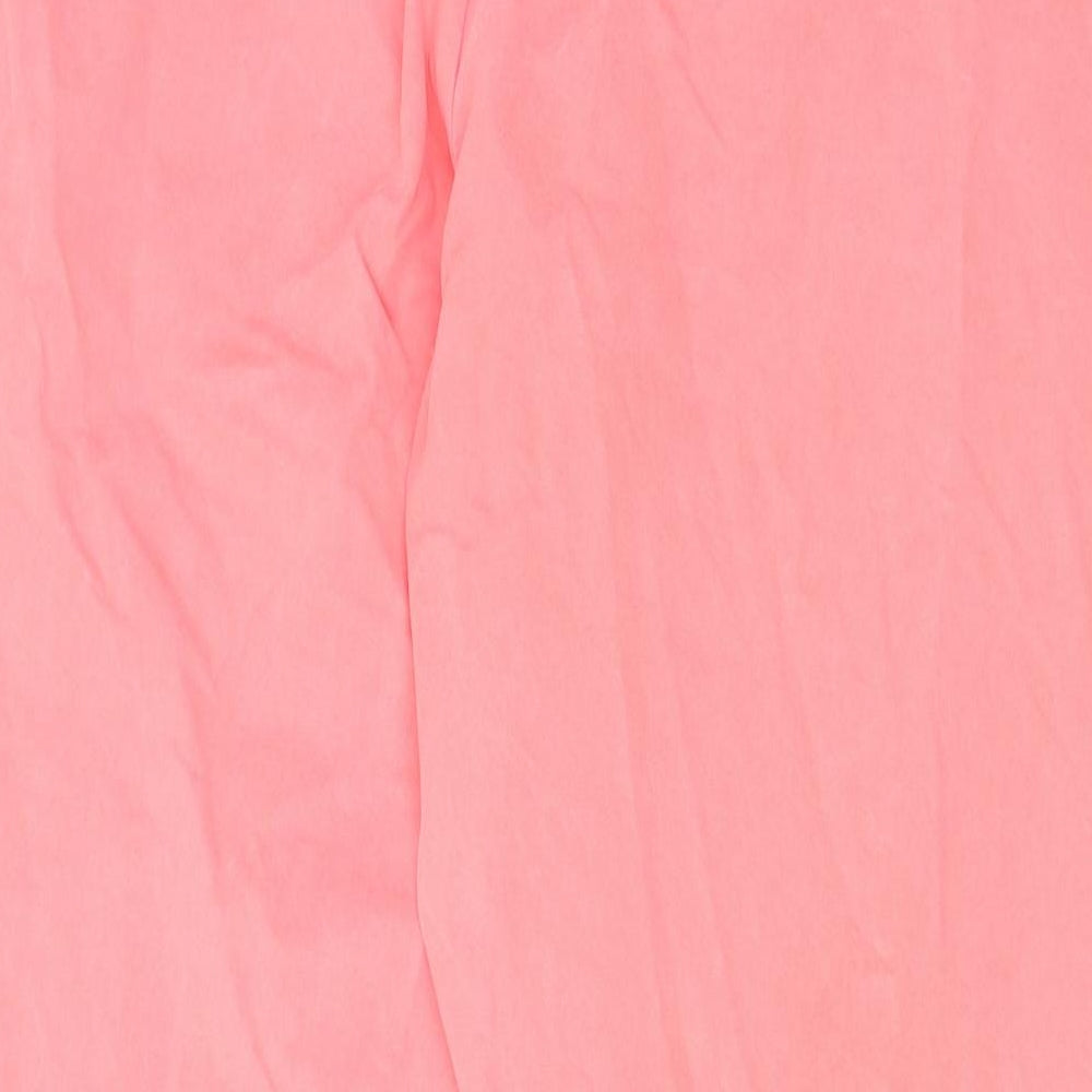 Marks and Spencer Womens Pink Cotton Chino Trousers Size 16 L28 in Regular Zip