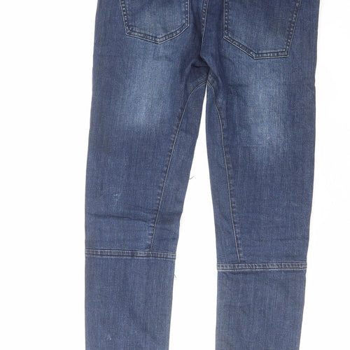 Seven Series Mens Blue Cotton Straight Jeans Size 32 in L30 in Regular Button