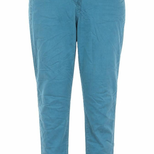 Red Herring Womens Blue Cotton Tapered Jeans Size 12 L26 in Regular Zip