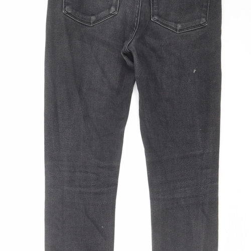 Zara Womens Black Cotton Skinny Jeans Size 10 L27 in Regular Zip