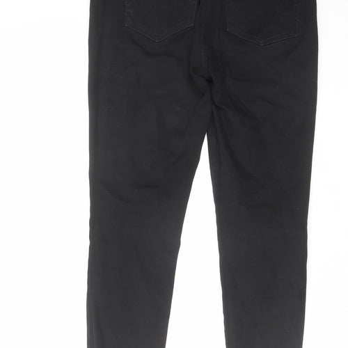 NEXT Womens Black Cotton Skinny Jeans Size 30 in L28 in Regular Zip