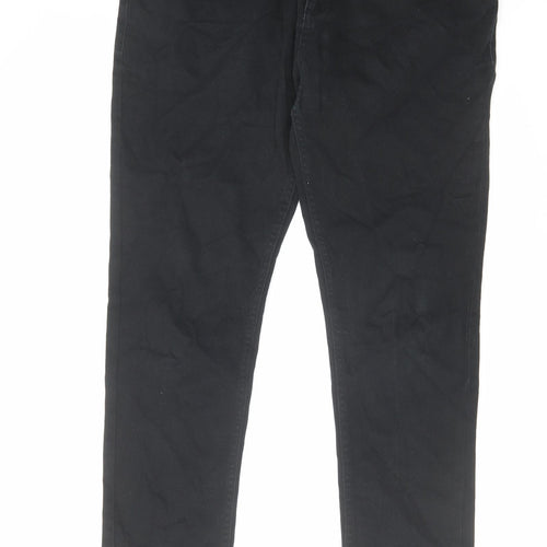 Denim & Co. Mens Black Cotton Straight Jeans Size 32 in L30 in Regular Zip