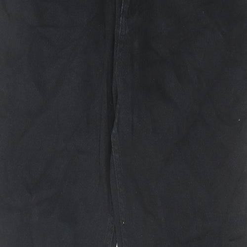 Denim & Co. Mens Black Cotton Straight Jeans Size 32 in L30 in Regular Zip