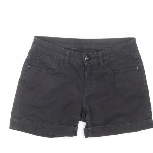 Jealous 21 Womens Black Cotton Hot Pants Shorts Size 28 in L4 in Regular Zip