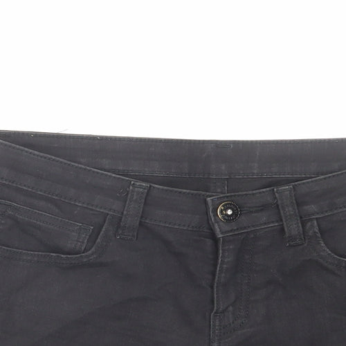 Jealous 21 Womens Black Cotton Hot Pants Shorts Size 28 in L4 in Regular Zip