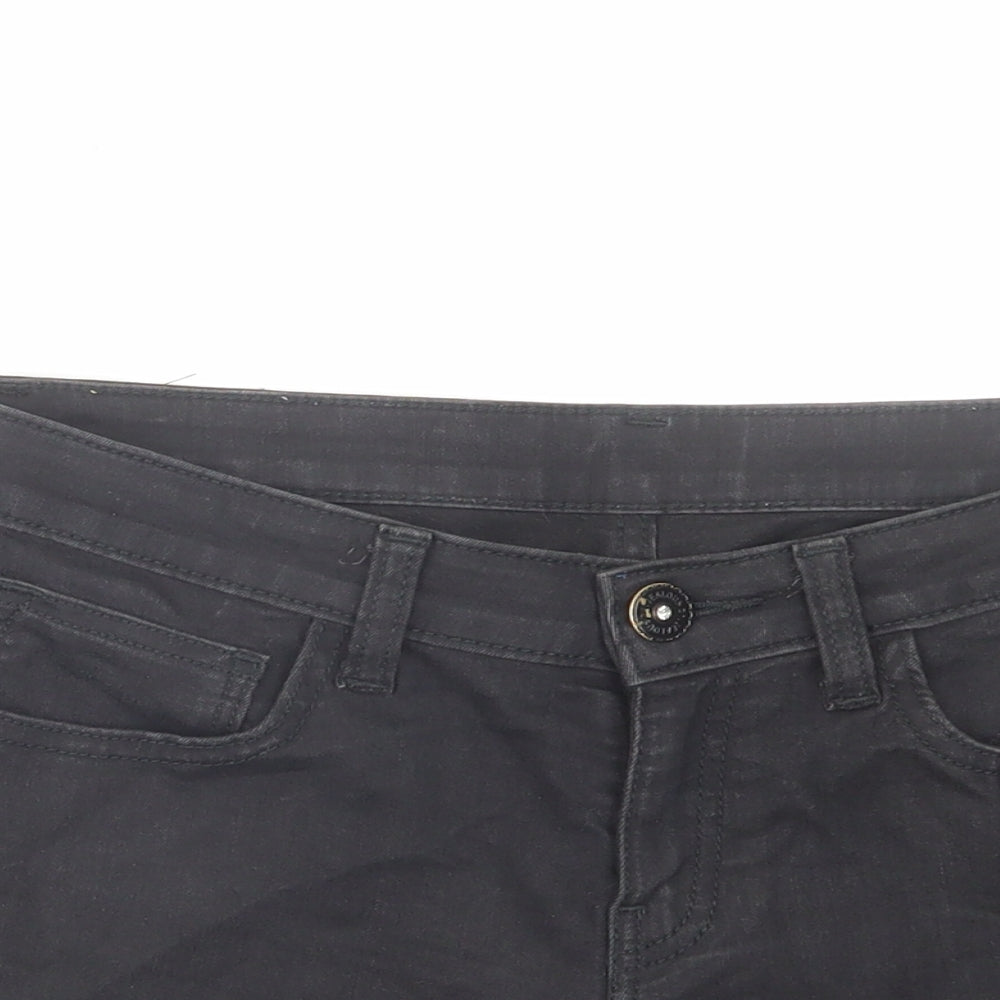 Jealous 21 Womens Black Cotton Hot Pants Shorts Size 28 in L4 in Regular Zip
