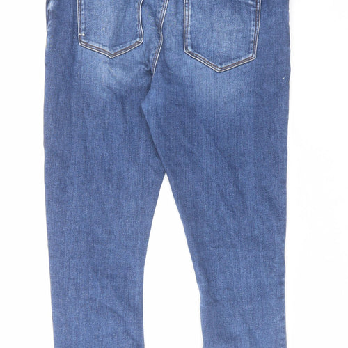 ASOS Womens Blue Cotton Skinny Jeans Size 8 L28 in Regular Button
