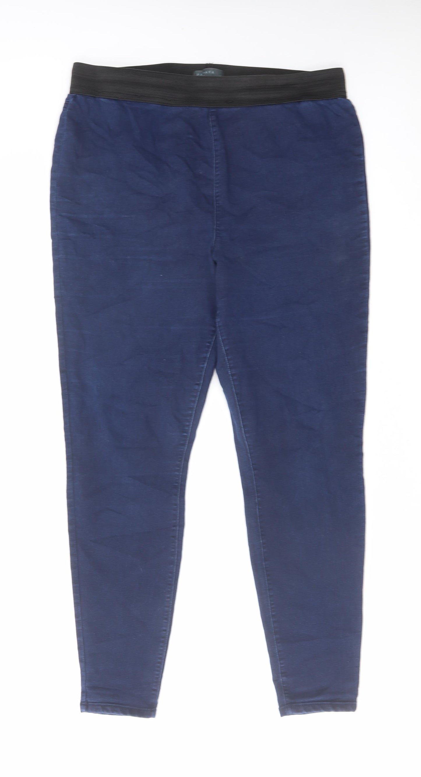 Papaya Womens Blue Cotton Jegging Jeans Size 14 L28 in Regular