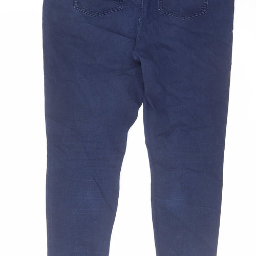 Papaya Womens Blue Cotton Jegging Jeans Size 14 L28 in Regular