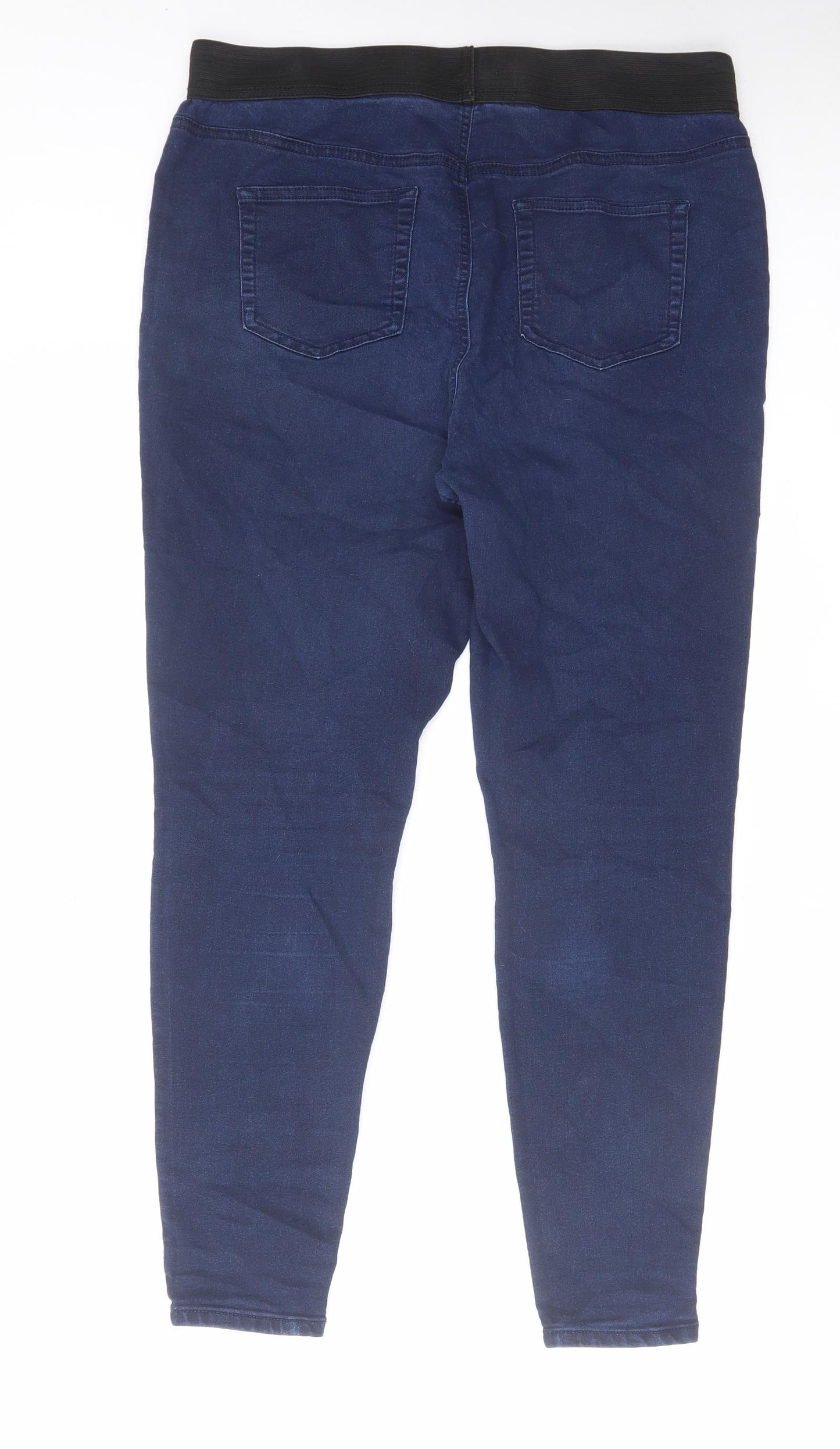 Papaya Womens Blue Cotton Jegging Jeans Size 14 L28 in Regular
