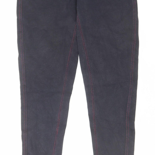 Equestrian Womens Blue Cotton Trousers Size 30 in L29 in Regular Hook & Eye - Equestrian